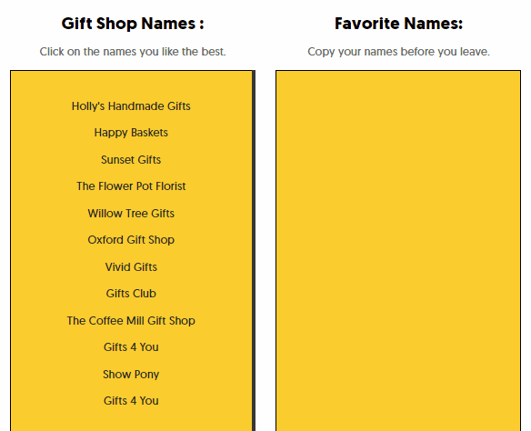 best-gift-business-shop-name-ideas-generator