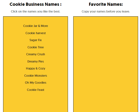 cookie-company-business-name-generator